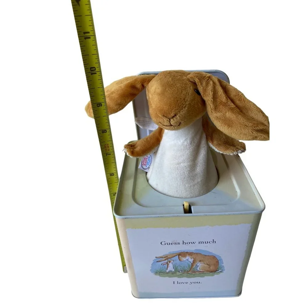 Bunny-in-the box Guess How Much I Love You toy vtg peek-a-boo‎ rabbit music